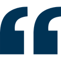 dark blue opening quote icon