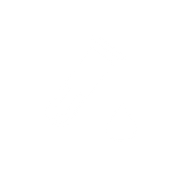white icon of a beaker and droplet symbol